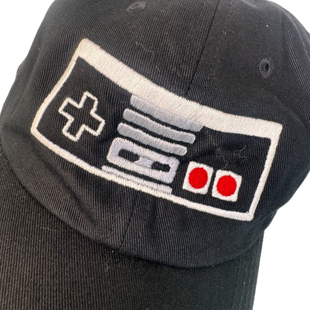 Classic NES Controller Embroidered Baseball Cap Hat 6 Panel Super Gaming Gamer - Picture 2 of 12